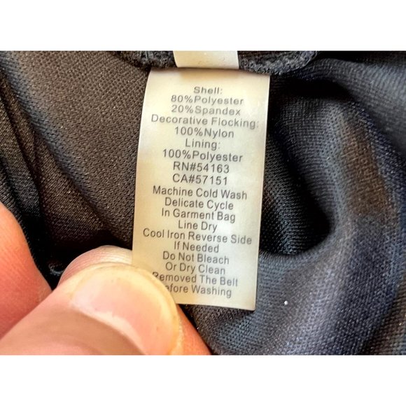 Ellen Tracy Women Metallic Fit & Flare Cocktail Dress Back Key Hole Black Size 6 - Picture 8 of 8